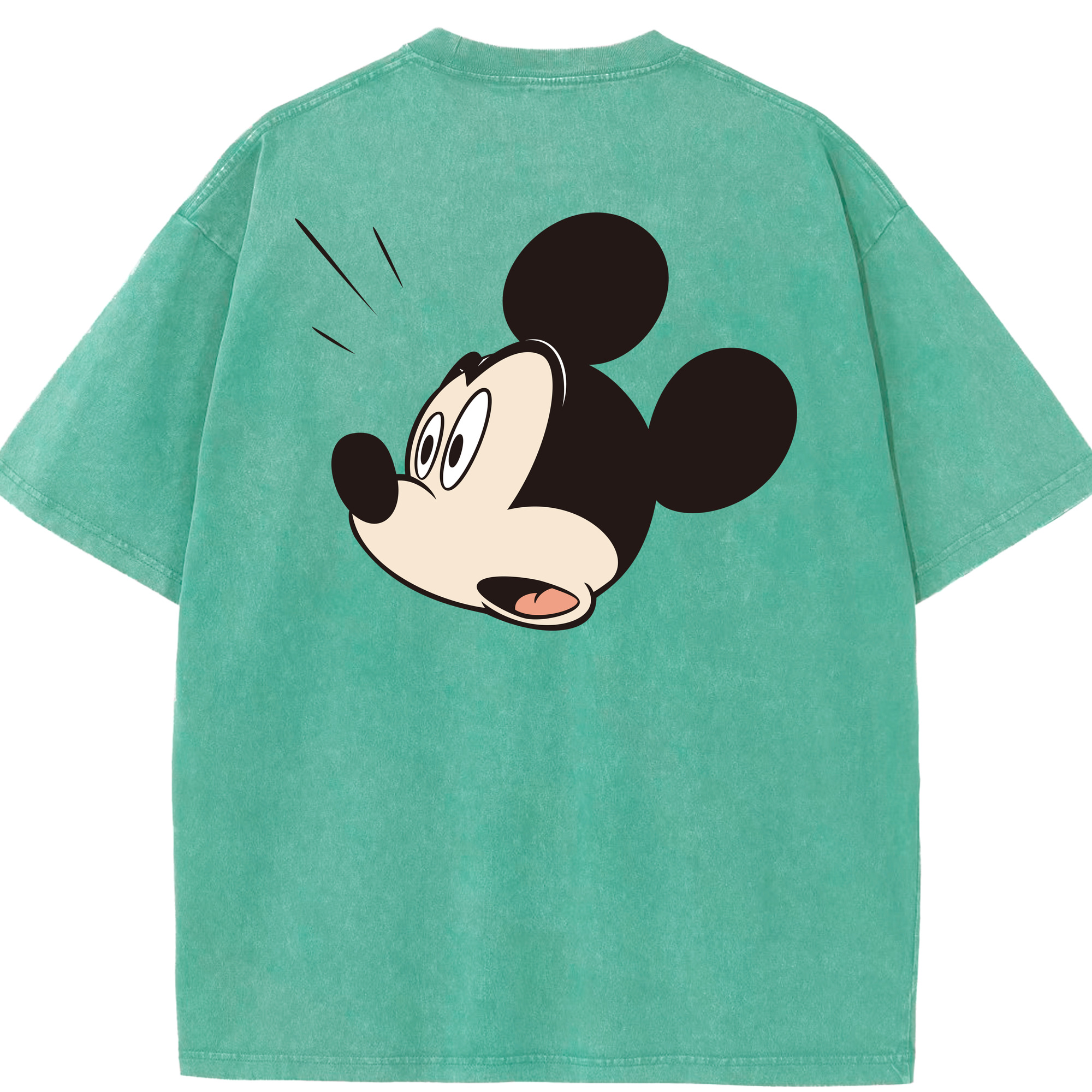 （画像用） ミッキーマウス Mickey Mouse 綿100% ヴィンテージ風 半袖Tシャツ（背面プリント）
